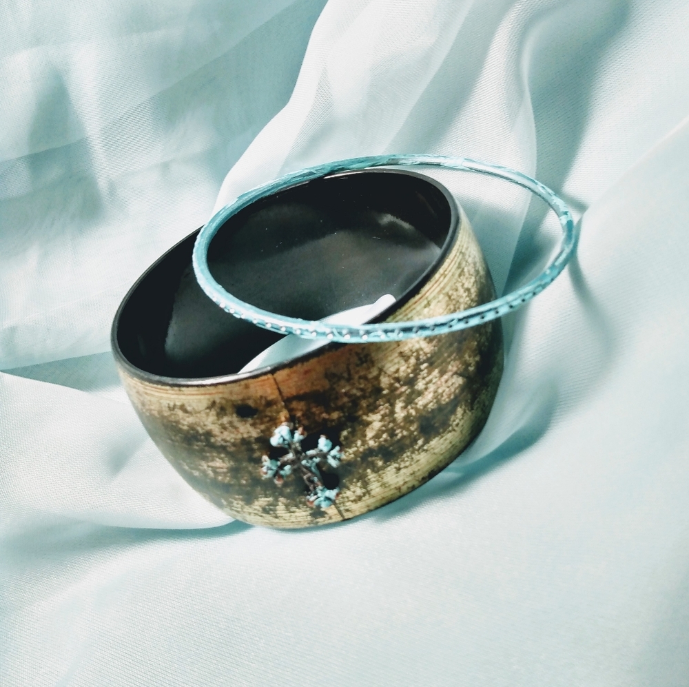 Turquoise Cross Bangle Bracelet Set - image 7